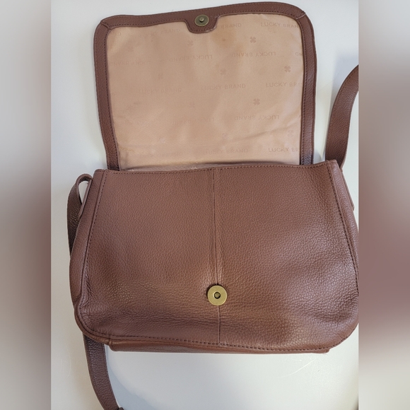 Lucky Brand Women Kingston Leather Flap Shoulder Bag MSRP $188 - Picture 7 of 16